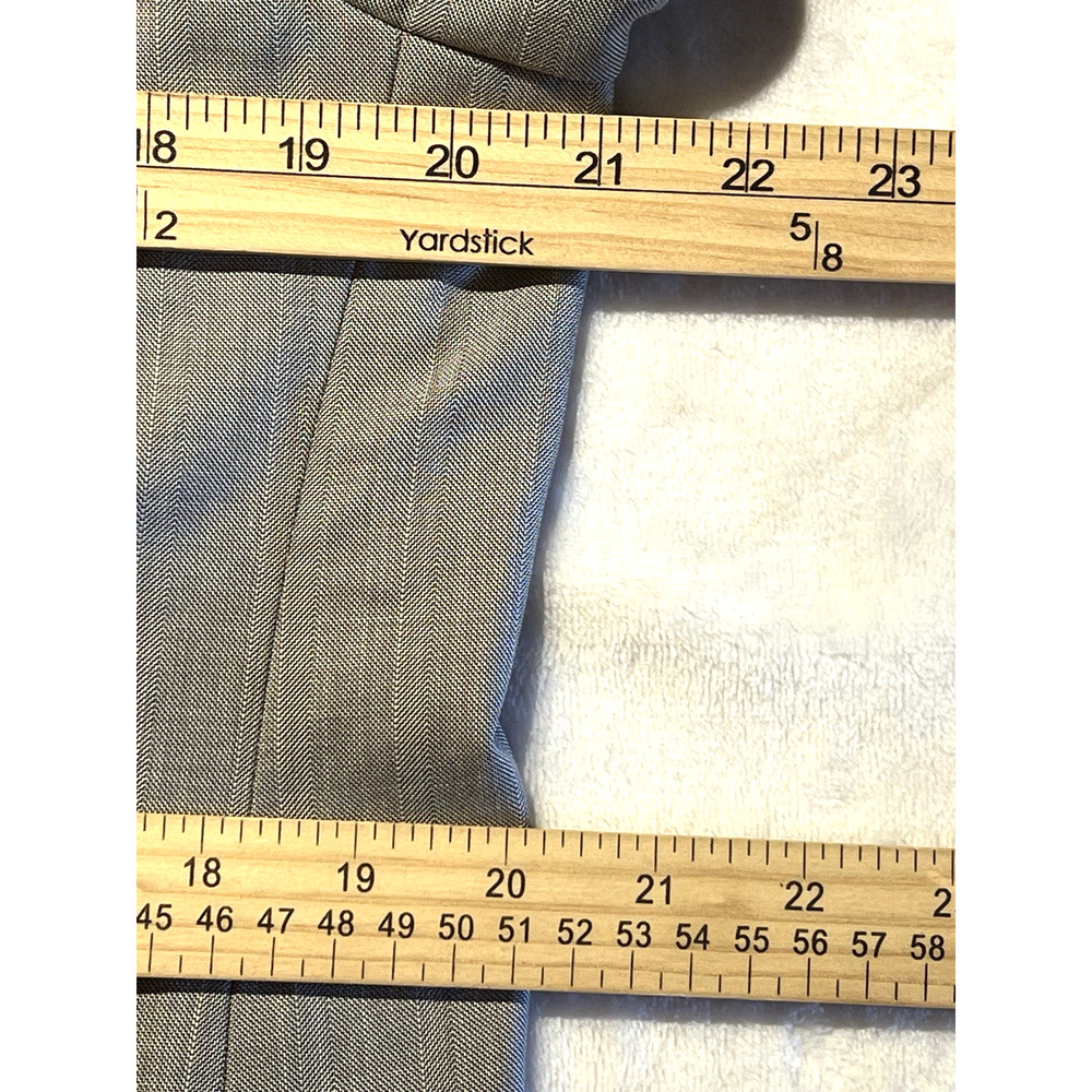 New Giorgio Armani 40R Silver Dove Gray Micro Herringbone Designer Blazer Italy - Picture 15 of 16